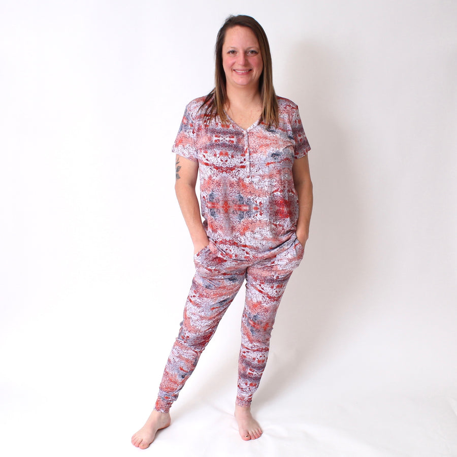 Women’s 2 pc Loungewear Set in Sunset | Bamboo Viscose