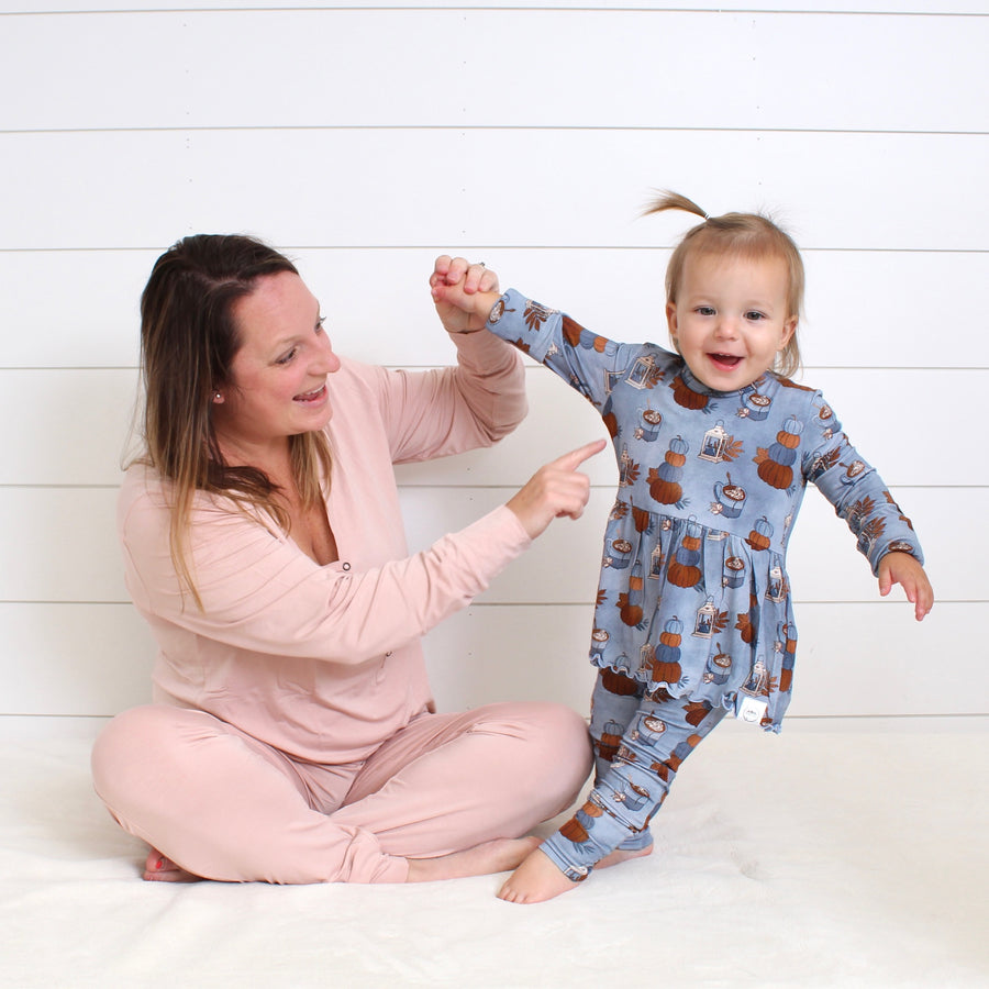 Women’s 2 pc Loungewear Set in Nude Latte | Bamboo Viscose