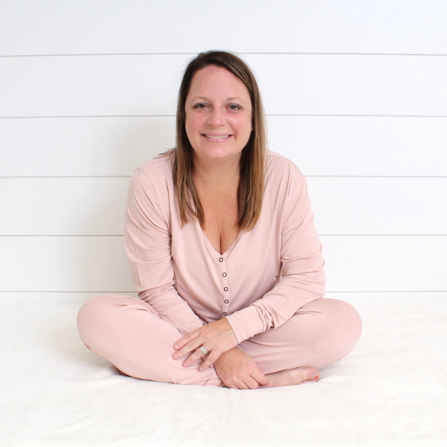 Women’s 2 pc Loungewear Set in Nude Latte | Bamboo Viscose