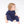 Front Opening Romper in Into The Blue | Ribbed Bamboo Viscose