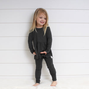 Front Opening Twirl Romper in London Fog | Bamboo Viscose