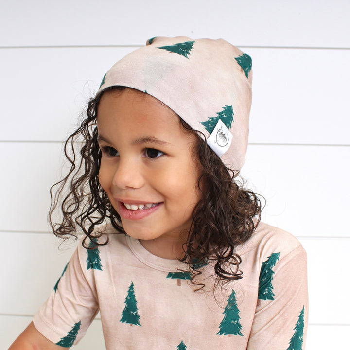 Beanie in Rustic Evergreens | Bamboo Viscose FINAL SALE