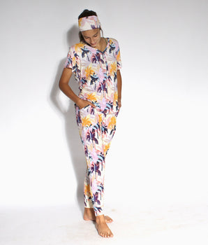 Women’s 2 pc Loungewear Set in Tropic Palms