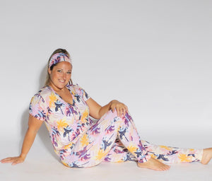 Women’s 2 pc Loungewear Set in Tropic Palms | Bamboo Viscose