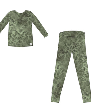 2 pc Loungewear Set in Emerald Forest | Bamboo Viscose