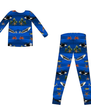 2 pc Loungewear Set in Under the Sea