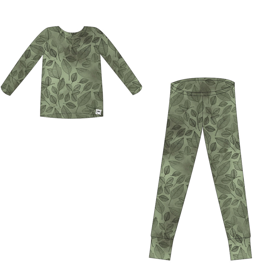 2 pc Loungewear Set in Emerald Forest | Bamboo Viscose