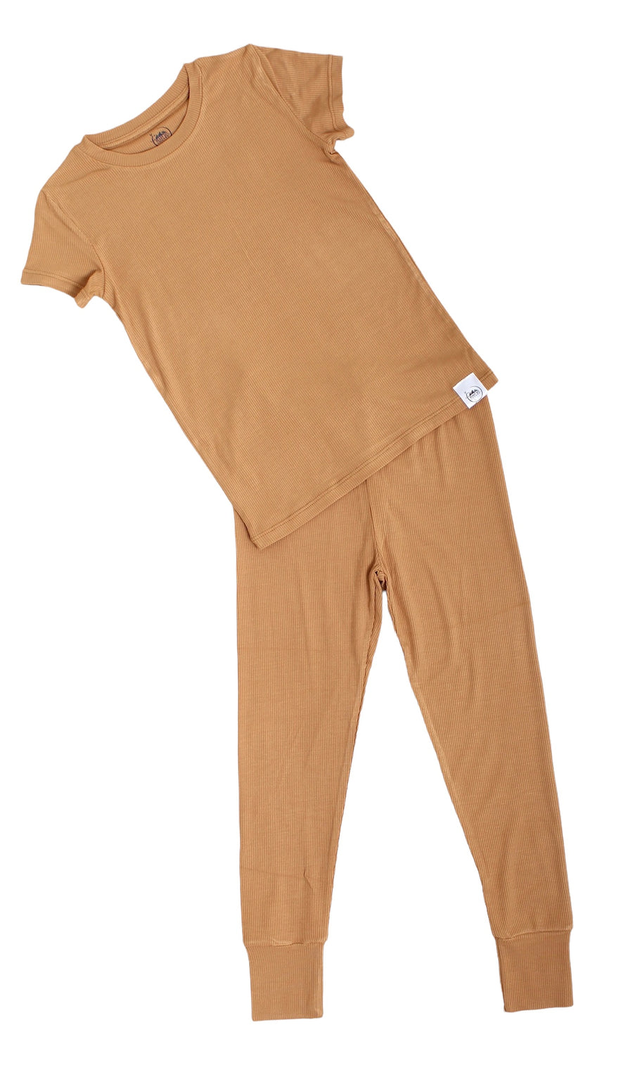 2 pc Loungewear Set in Saffron | Ribbed Bamboo Viscose