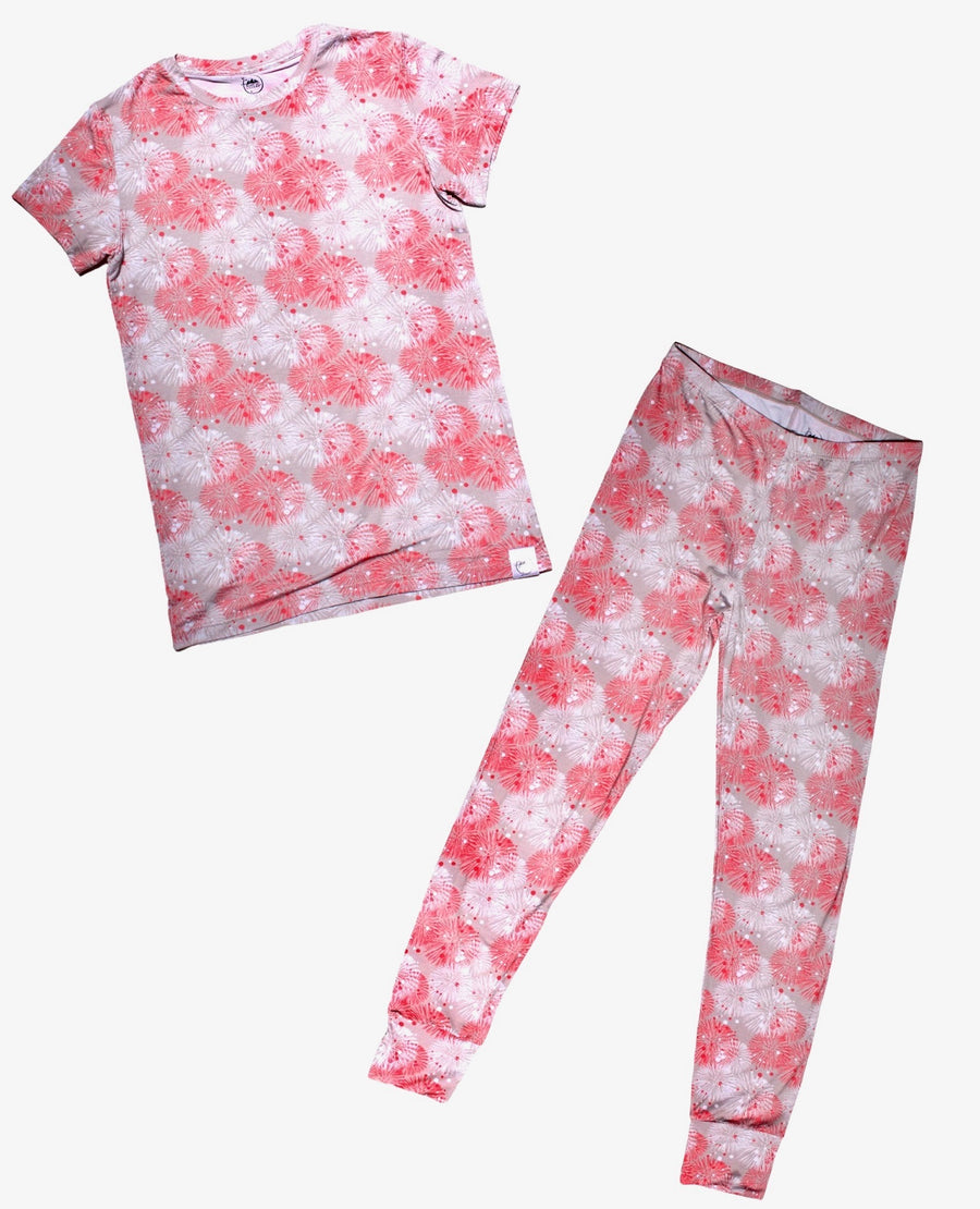 2 pc Loungewear Set in Fire Work It | Bamboo Viscose