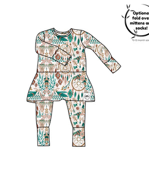 Front Opening Twirl Romper in Catching Dreams | Bamboo Viscose