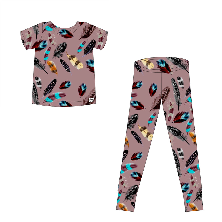 2 pc Loungewear Set in Birds of a Feather | Bamboo Viscose