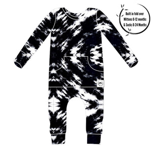 Front Opening Romper in Tie Dye | Bamboo Viscose