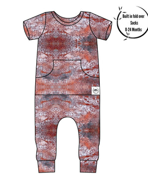 Front Opening Romper in Sunset
