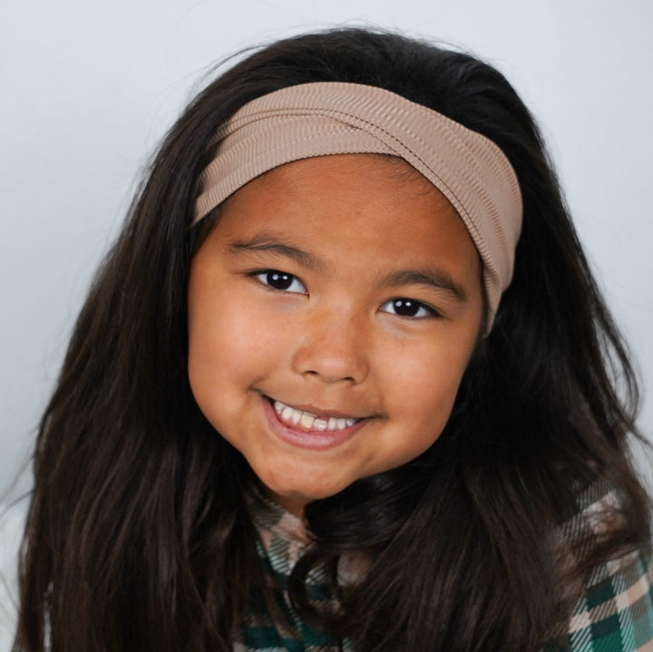 Headwrap in Sandstone | Ribbed Bamboo Viscose