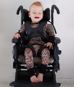 Change-A-Roo™ Front Opening Romper in Leopard King