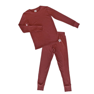 2 pc Loungewear Set in Memphis Rust | Ribbed Bamboo Viscose