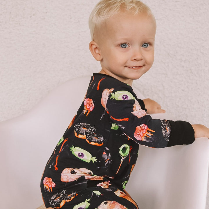 Front Opening Romper in Eye Scream | Bamboo Viscose