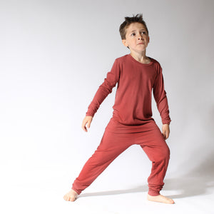 2 pc Loungewear Set in Memphis Rust | Ribbed Bamboo Viscose
