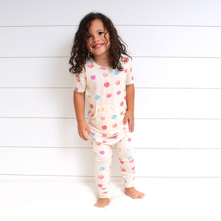 Front Opening Romper in Boho Candy Buttons | Bamboo Viscose