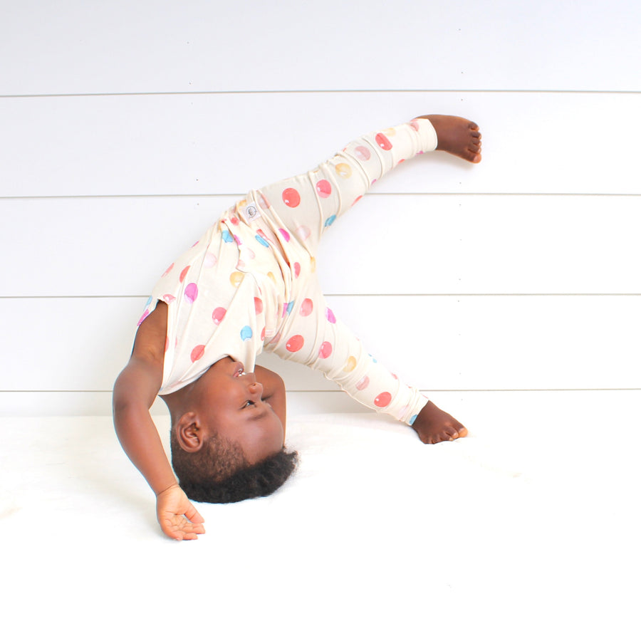 Front Opening Tank Romper in Boho Candy Buttons | Bamboo Viscose