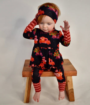 Front Opening Twirl Romper in Loads of Love