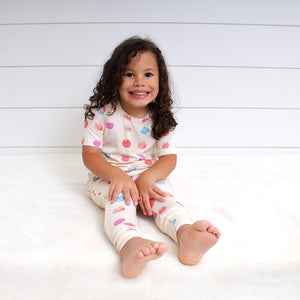 Front Opening Romper in Boho Candy Buttons | Bamboo Viscose