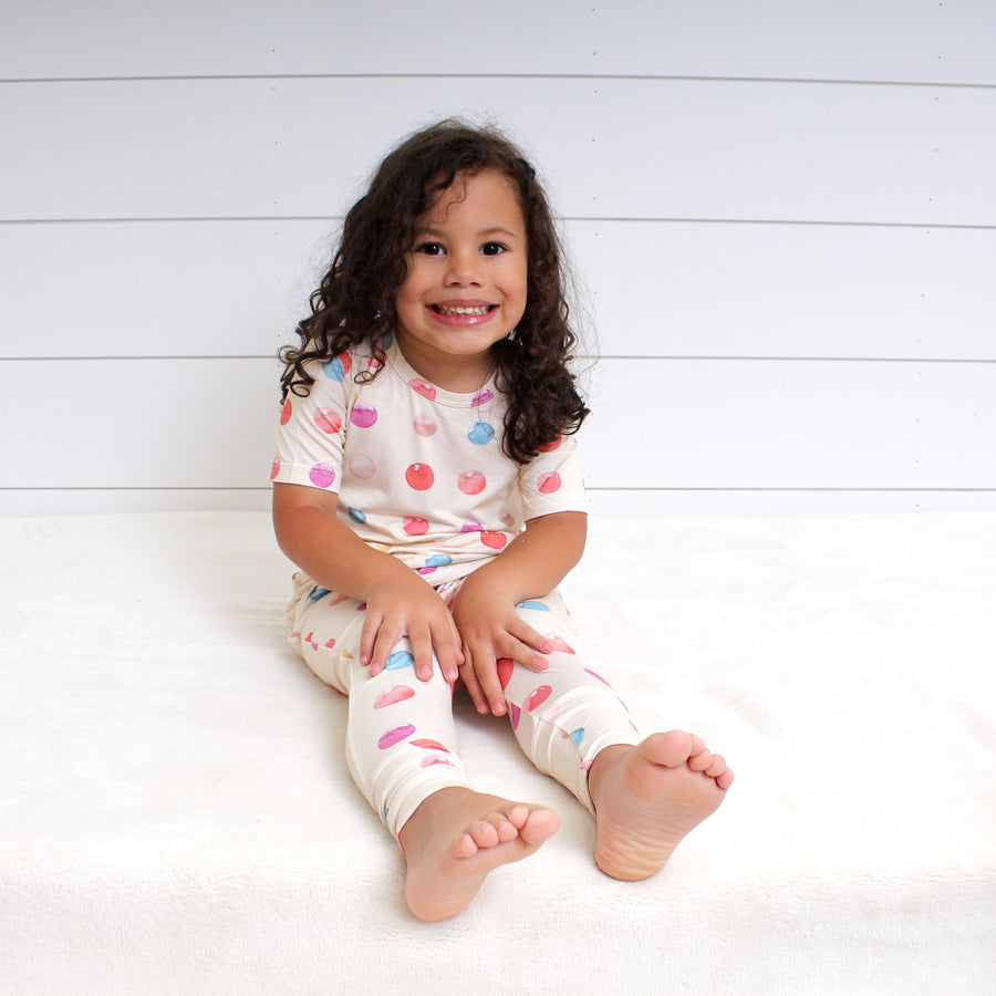 Front Opening Romper in Boho Candy Buttons | Bamboo Viscose