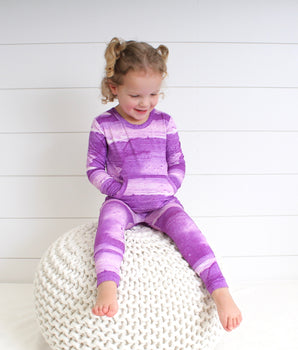 Front Opening Romper in Purple Frosting