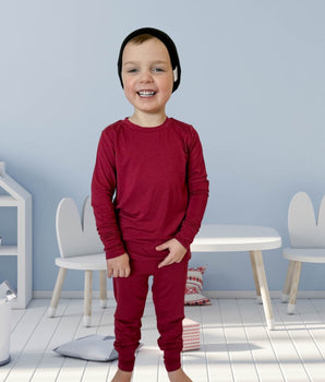 2 pc Loungewear Set in Holly Berry | Bamboo Viscose