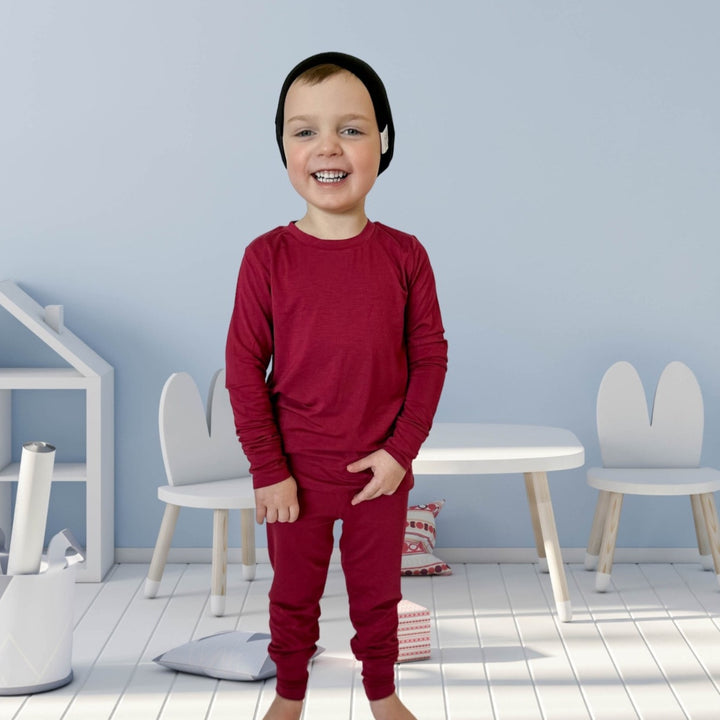2 pc Loungewear Set in Holly Berry | Bamboo Viscose