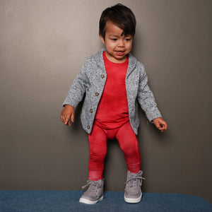 Front Opening Romper in Ruby Red | Bamboo Viscose