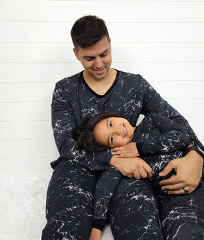 Men’s 2 pc Loungewear Set in Marbled Nitro