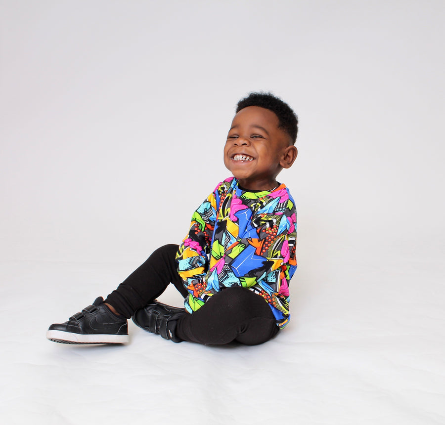 Crew Neck Sweater in Graffiti Way | Bamboo Viscose