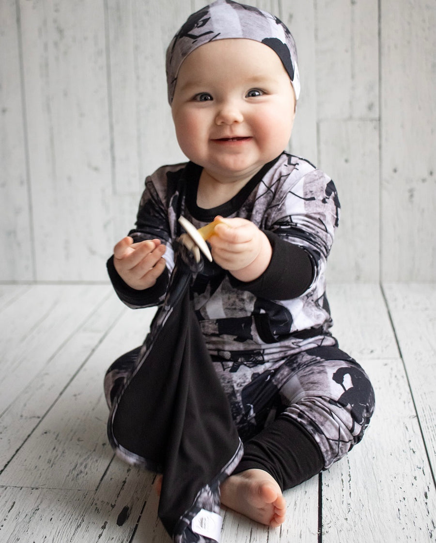 Front Opening Romper in Hockey | Bamboo Viscose