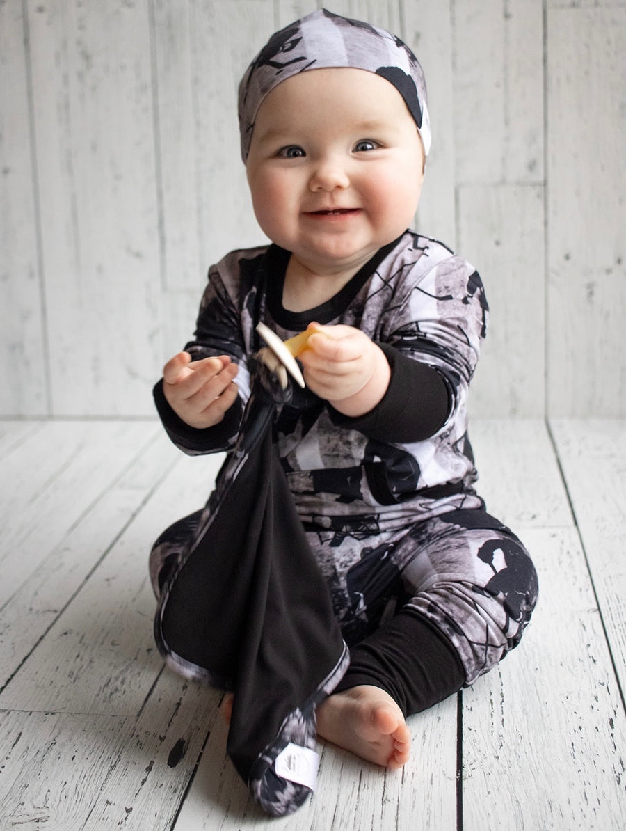 Front Opening Romper in Hockey | Bamboo Viscose