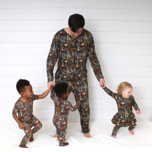 Men’s 2 pc Loungewear Set in Ugandan Safari | Bamboo Viscose