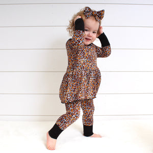 Front Opening Twirl Romper in Leopard King | Bamboo Viscose