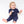 Front Opening Romper in Into The Blue | Ribbed Bamboo Viscose