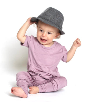 Change-A-Roo™ Front Opening Romper in Blushing Lilac