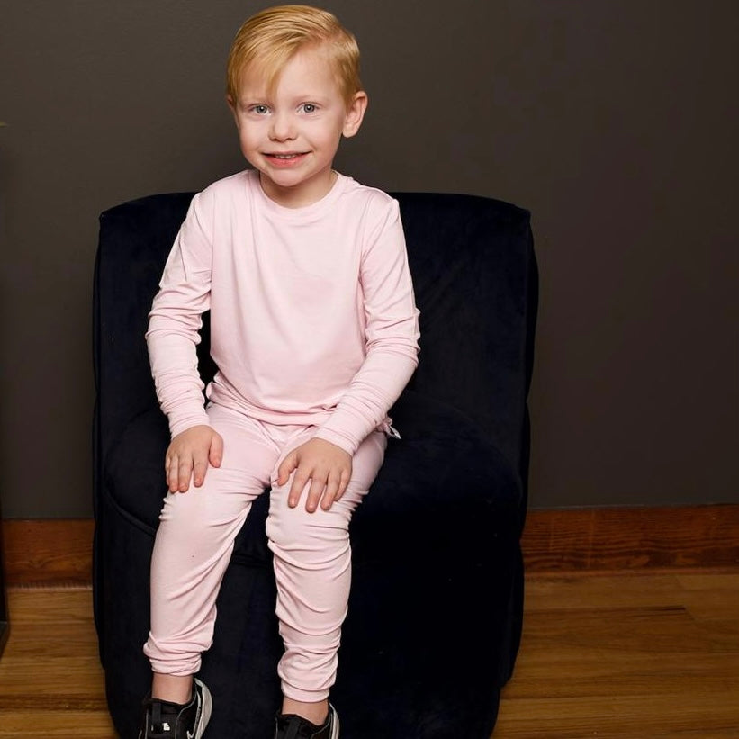 2 pc Loungewear Set in Pink Lemonade | Bamboo Viscose