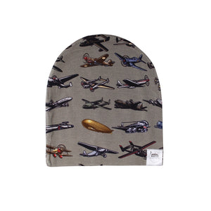 Beanie in Vintage Planes | Bamboo Viscose