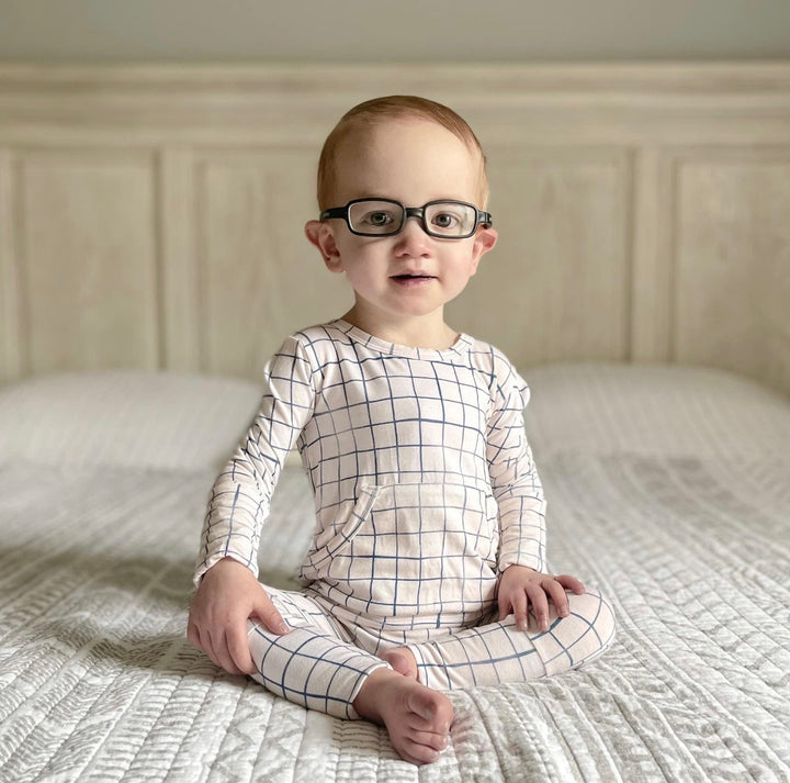 Front Opening Romper in Off the Grid | Bamboo Viscose