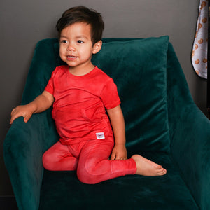 Front Opening Romper in Ruby Red | Bamboo Viscose